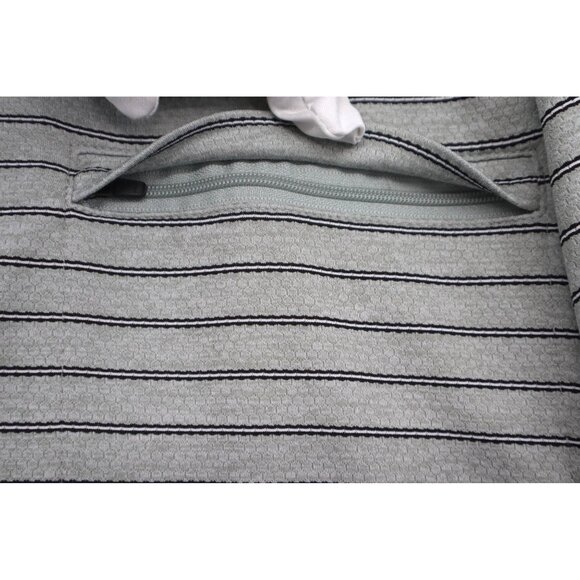 Duluth Trading Co. 3XL Gray Striped Golf Polo Shirt With Zipper Pocket - Picture 3 of 9